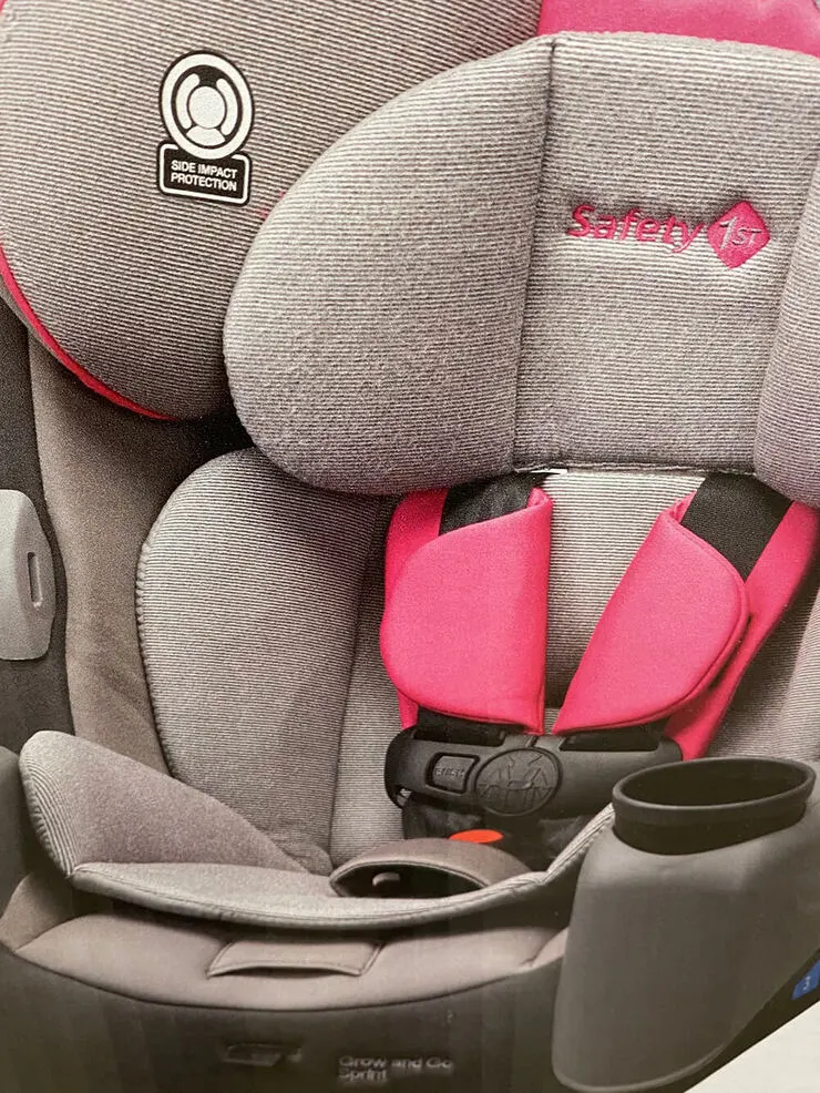 Pink and Gray Child Cat Seat