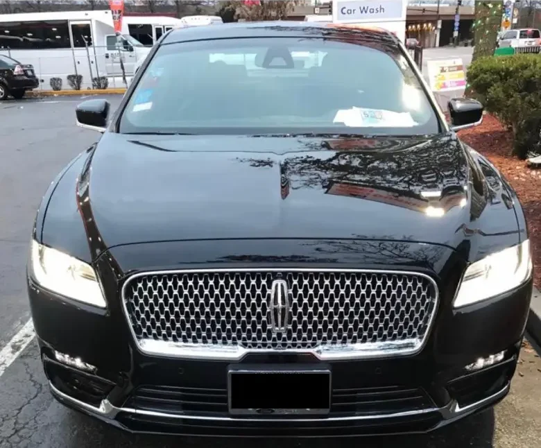 Black Sedan front view