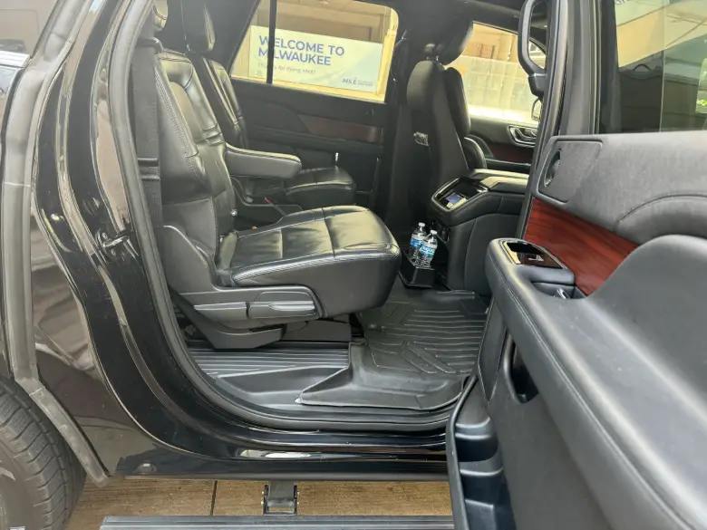 Right side Interior of Black sedan
