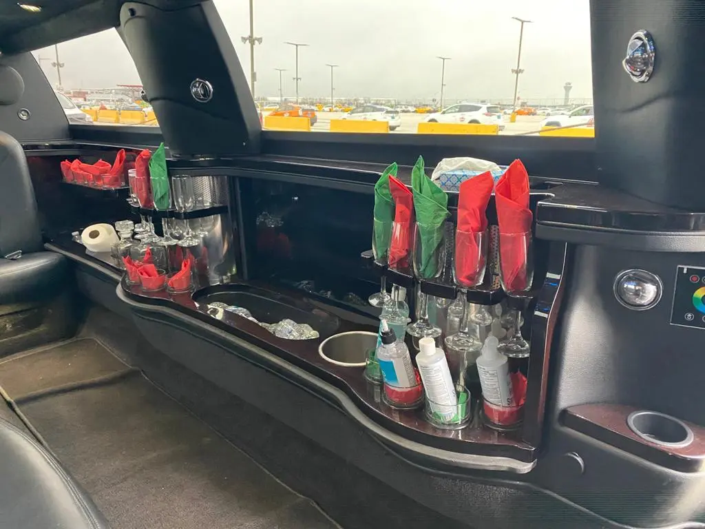 drink rack of limousine
