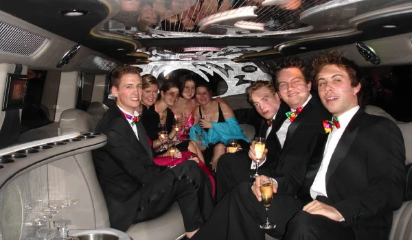 students in Prom Limo Service NYC