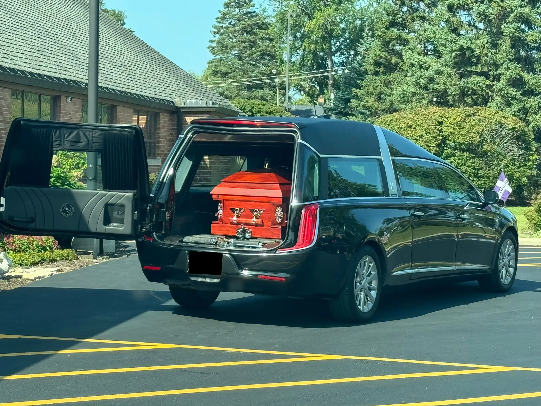 Funeral Limo with Casket