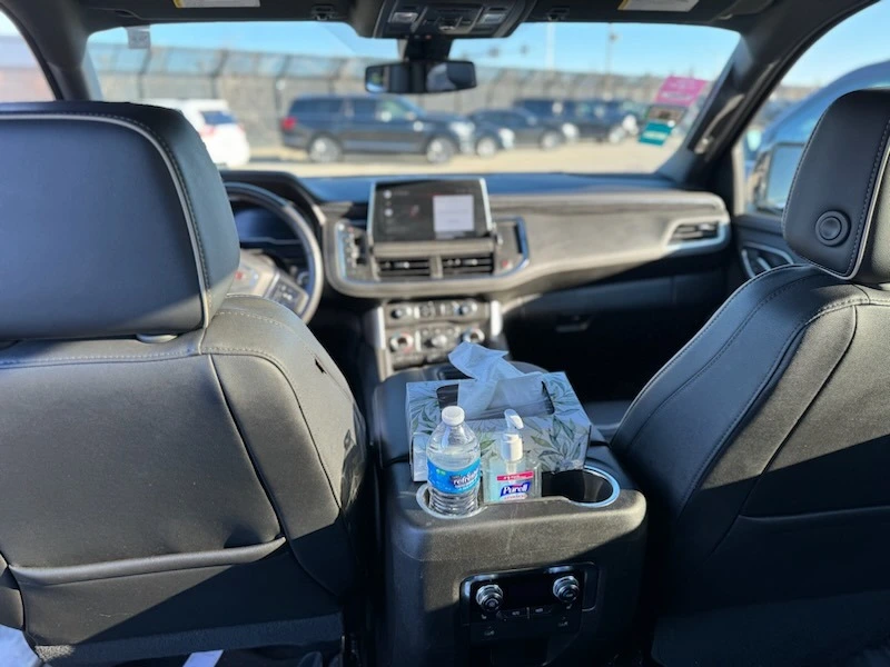 interior of GMC yukon