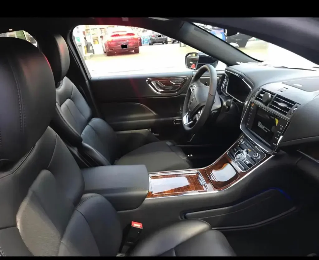 Interior of Black Car