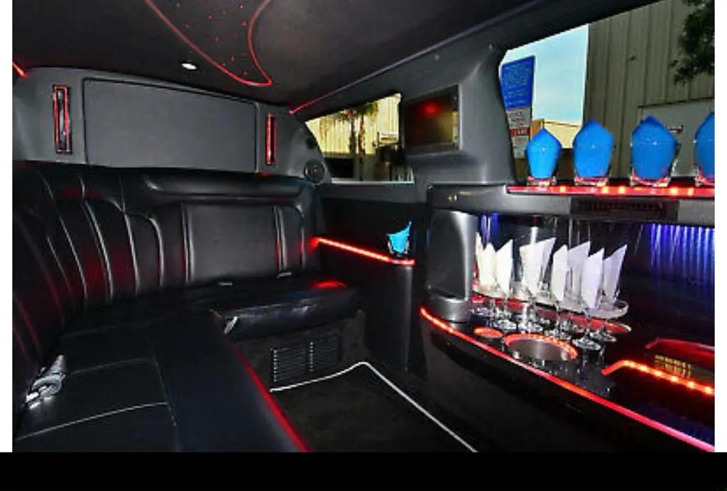 inside of limousine