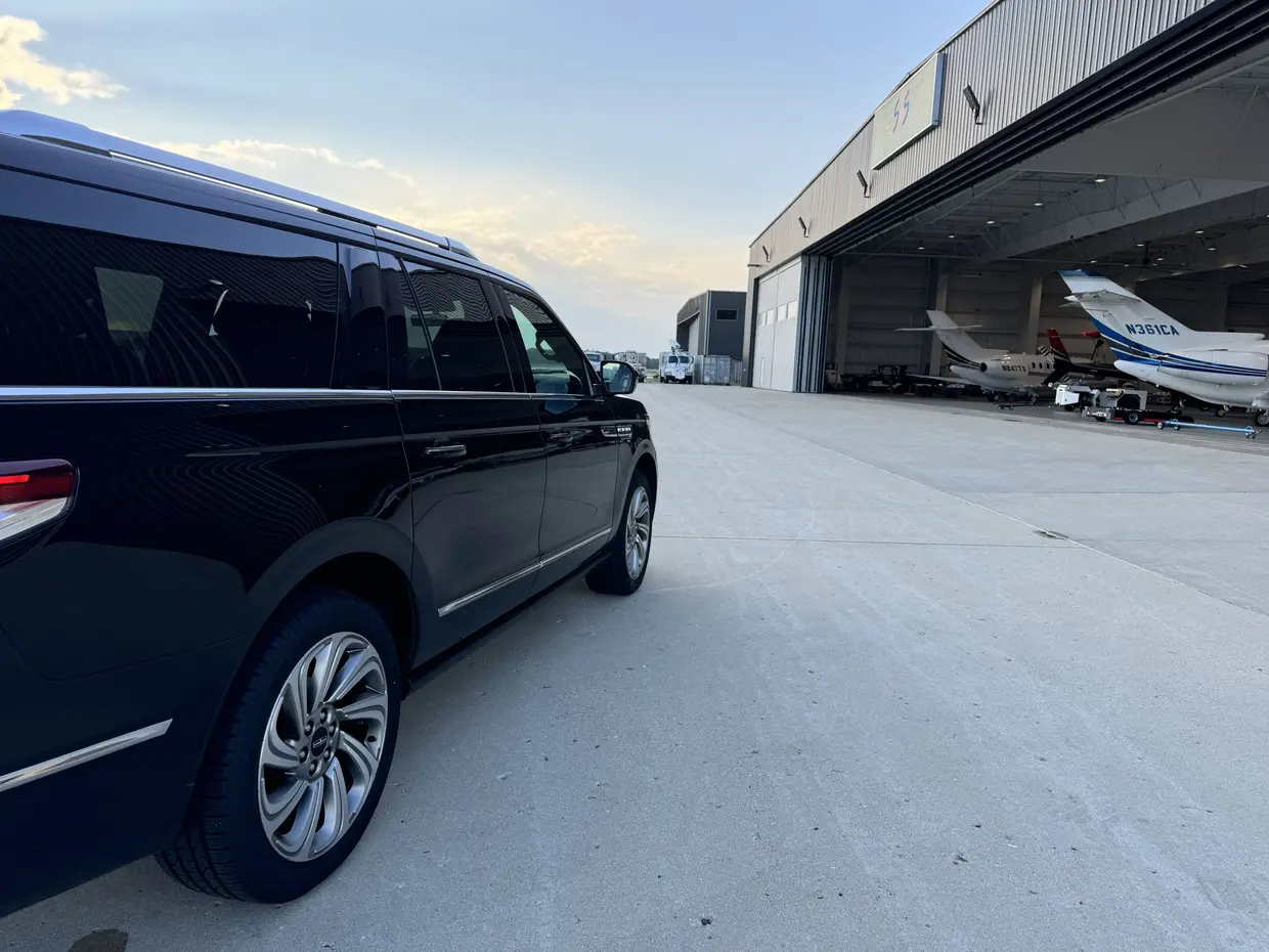 Black SUV at Airport