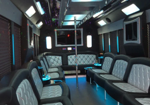 interior of party bus