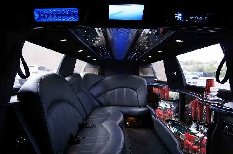 Blue Limousine Interior