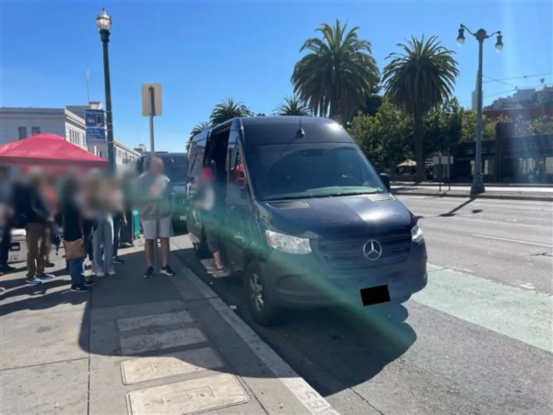 Mercedes Sprinter parked front view